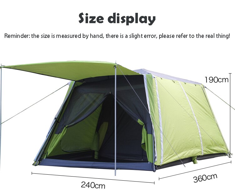 Cheap Goat Tents Outdoor Camping Automatic Tent 4 8 People Double layer Rainproof Beach One Bedroom One Living Room Ultra large Tent Tents 